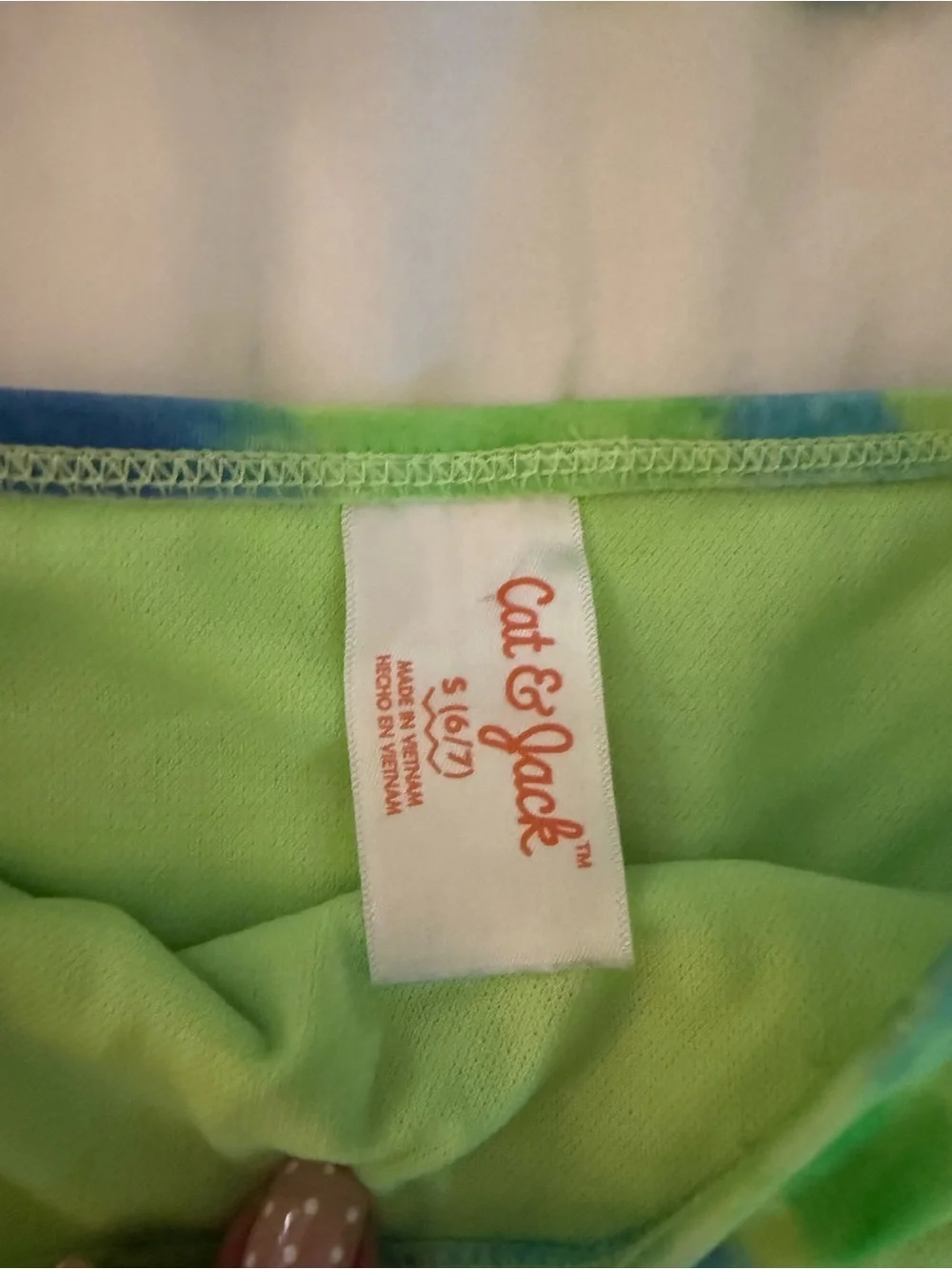 Cat & Jack Green and Blue Tie-Dye Ruffle Bikini